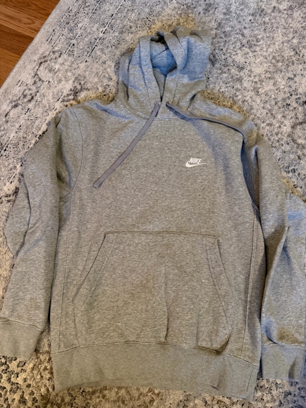 Nike Light Gray Hoodie with Black Logo